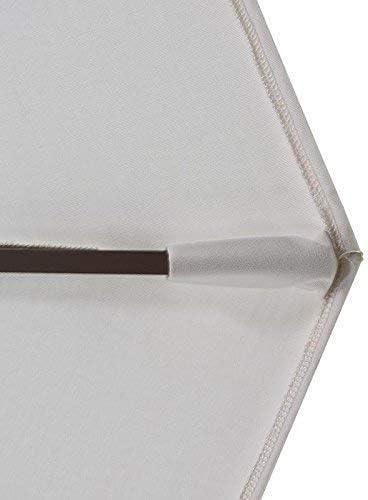 California Umbrella 7.5' Round Aluminum Market Umbrella, Crank Lift, Push Button Tilt, Bronze Pole, Canvas Black