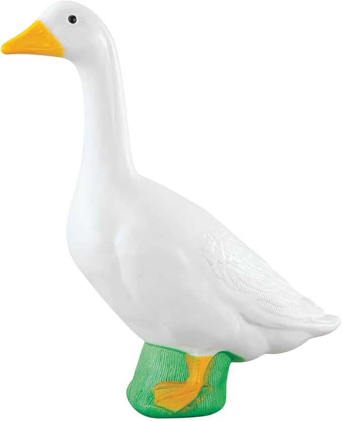 Fox Valley Traders Official Gaggleville 23" Large White Goose, Plastic Garden Décor, Vibrant and Clean Painted Goose Feet - Indoor or Outdoor Decorative Figurine for Garden, Patio, or Entryway Accent