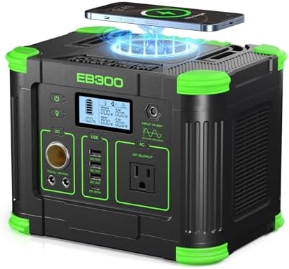 GRECELL 330W Portable Power Station 288.6Wh Solar Generator with USBC PD 60W, 120V Outlet Perfect for Camping, Outdoor Trips, Home Backup & Travel