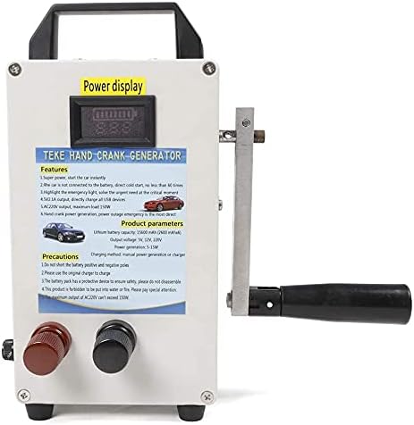 Household Hand Crank Generator,150W 110V Emergency Manual Power Supply Emergency Charger USB Output Camping Outdoor