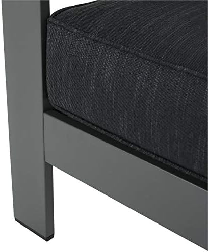 GDFStudio Noble House Cape Coral 5 Piece Outdoor Aluminum Conversation Set in Gray