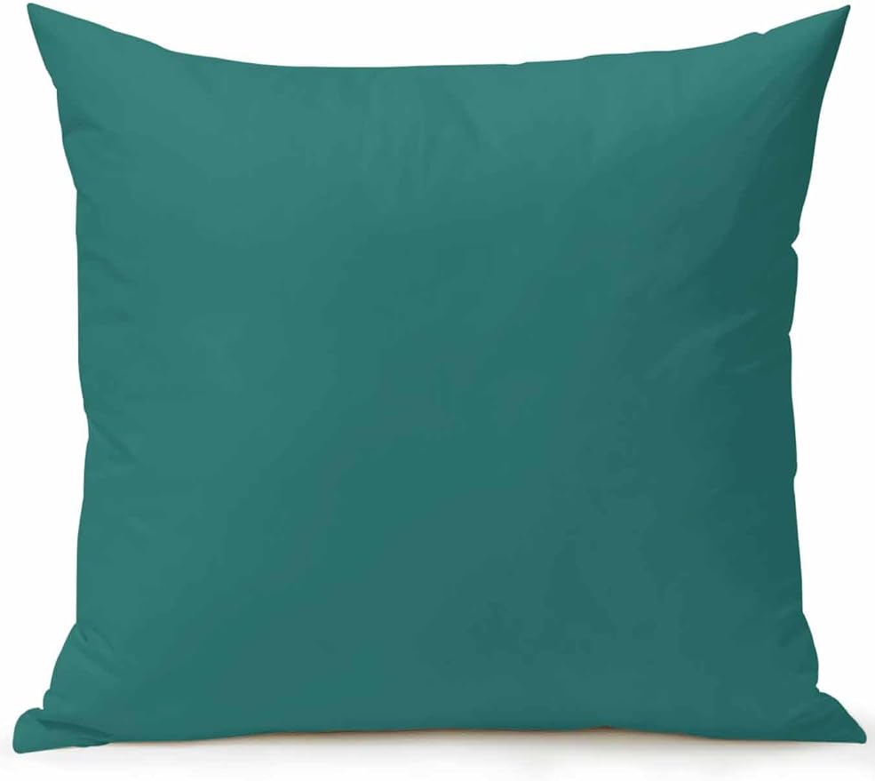 Waterproof Outdoor Pillow 1 Pack Solid Color Decorative Throw Pillows Cover & Insert 16x16 Inch Pillowcase Dark Green Vintage Square Pillows for Couch Sofa Bed Patio Furniture Indoor Outdoor