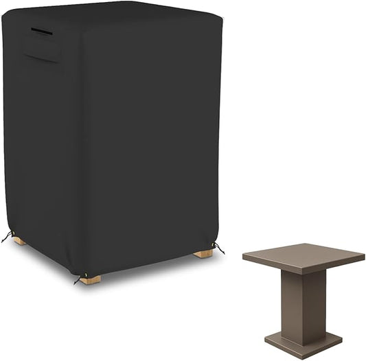 Seal Skin Covers Outdoor Square Coffee Table Cover, Heavy-Duty Elite PVC Waterproof & UV-Resistant Material, All-Weather Protection for Patio Furniture (Black, 36"L x 22"W x 18"H)