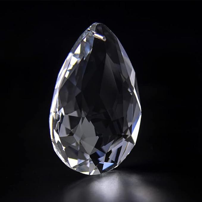 LoveUnited 10pcs Crystal Pendants 1.5"/38mm Crystal Suncatcher - Hanging Crystals Prisms for Windows, FengShui, Hanging Ornament for Decoration, Chandelier Crystals Replacement (Teardrop)