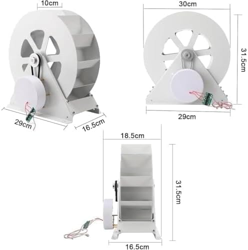Water Wheel Generator Portable Micro Turbine For Outdoor Camping Battery Charging Silent Belt Drive Anti Rust Steel Construction