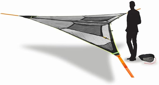 Tentsile Duo 2P Double Hammock – Camping and Lounging Hammock for Backyards, Festivals, Roo, Picnics, Outdoor Campouts, Black, Two Person, Designed in the UK (2024)