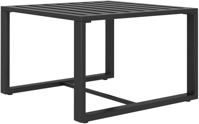 5 Piece Patio Lounge Set with Cushions, Modular Aluminum Outdoor Sectional Sofa and Table, Anthracite Metal Conversation Furniture for Backyard and Garden