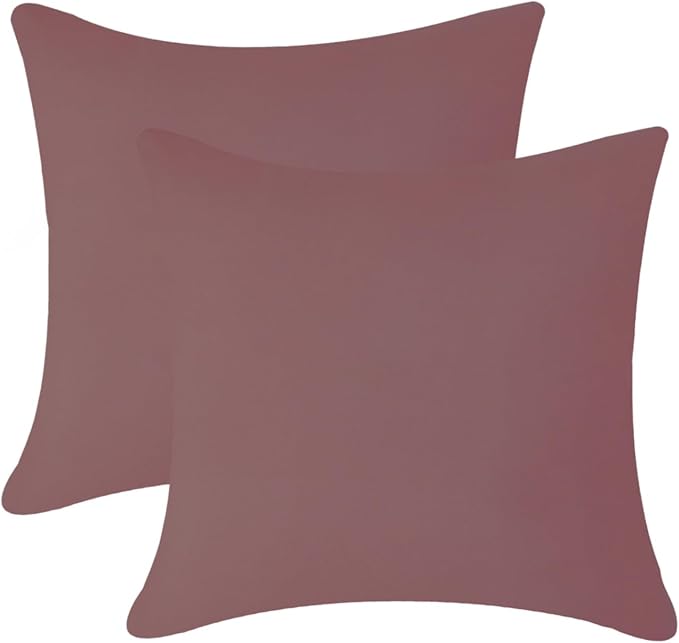 Pack of 2 Outdoor Waterproof Pillow Covers Decorative Throw Pillow Covers Furniture Cushion Cases Spring for Chair Patio Garden Couch Tent Balcony Sofa, Purple, 16"x24"