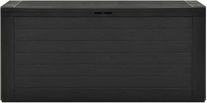 Large Outdoor Storage Box Anthracite Polypropylene 45.7x17.3x21.7in 290 Gallon Capacity Deck Box for Patio Garden Pool Toys Cushions