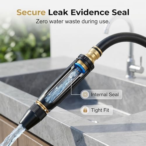 Home High-Pressure Car Wash Water Gun with Booster Nozzle and Hose, Adjustable Nozzle, High-Strength Aluminum Alloy Core for Watering Plants and Vegetables, and Car Washing (3PCS)