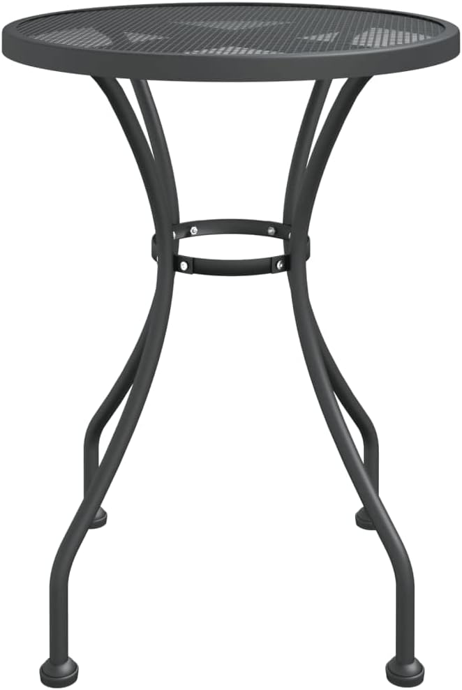 3 Piece Patio Dining Set Expanded Metal Mesh | E-Coating Finish, 7-Position Adjustable Backrest, Folding Chairs for Outdoor Garden