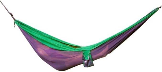 Double Nylon Hammock Green & Gray