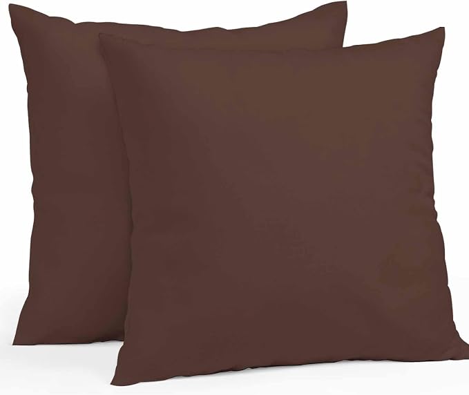 Throw Pillow Covers 20x20 Inch Set of 2, Brown Pure Color Waterproof Outdoor Pillow Covers, Aesthetics Contemporary Luxury Decorative Cushion Pillowcases for Couch, Sofa, Bed, Garden, Patio
