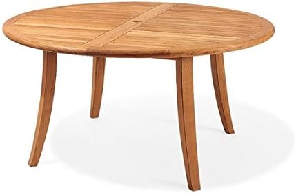 5 PC A Grade Outdoor Patio Teak Dining Furniture Set - 52" Round Table & 4 Naples Stacking Arm Chairs