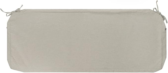 FUNHOME Outdoor Bench Cushion Cover 54 x18 x 3 inch,Water Resistant Cover with Zipper&Ties,Fade-Resistant Slipcover,Patio Porch Swing Cushion Cover Replacement Only,No Insert(Light Brown)