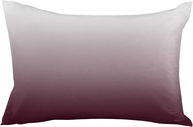 Prime Leader Outdoor Waterproof Pillow Covers Set of 2, Romantic Burgundy Gradient Patio Throw Pillow Covers, Decorative Cushion Case for Couch Sofa Furniture Garden, 20x12 Inch