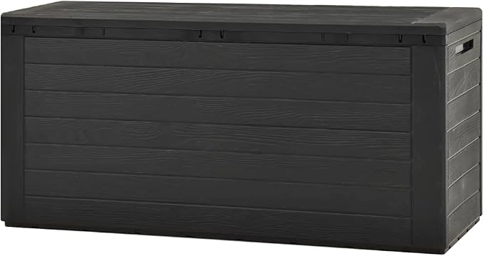 (Fast Shipments) Deck Storage Container, Organization & Outdoor Storage Container for Patio Furniture Pillows, Garden Tools Garden Storage Box Anthracite 45.7"x17.3"x21.7"
