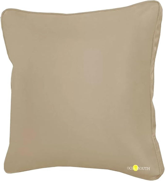 Oceansouth Boat Deck Pillow/Outdoor Waterproof Throw Pillow (Beige, 20 x 20) Cushion Outdoor Furniture Lumbar Back for Chair Patio seat Cover Chairs Home Decor Pillows Waterproof Bed Cases Garden