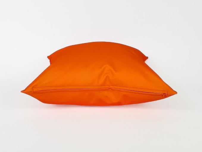 Pack of 2 Outdoor 20''x20'' Solid Waterproof Orange Throw Pillow Covers Decorative Square Patio Pillows for Patio Furniture