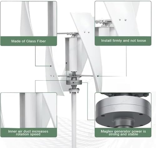12000W Portable Wind Turbine Kit with MPPT Controller for Home & Outdoor, 48V Renewable Energy Solution, High Efficiency Wind Generator for Off-Grid Power