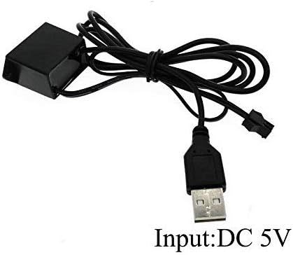 ABALDI DC 5V Portable USB El Wire Neon Strip Light Driver EL Tape Controller EL Panel Driver Unit Inverter(DC-5V)