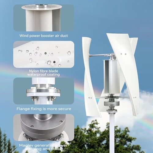 12000W Portable Wind Turbine Kit with MPPT Controller for Home & Outdoor, 48V Renewable Energy Solution, High Efficiency Wind Generator for Off-Grid Power
