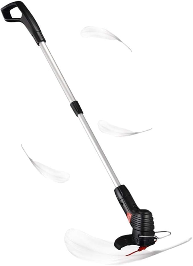 Electric Weed Wacker Cordless Stringless Garden Tool Cordless Lawn Trimmer Cordless Rechargeable Grass Trimmer String Grass Trimmer with 20 Blades for Garden Lawn Weeding (U.S. regulations)