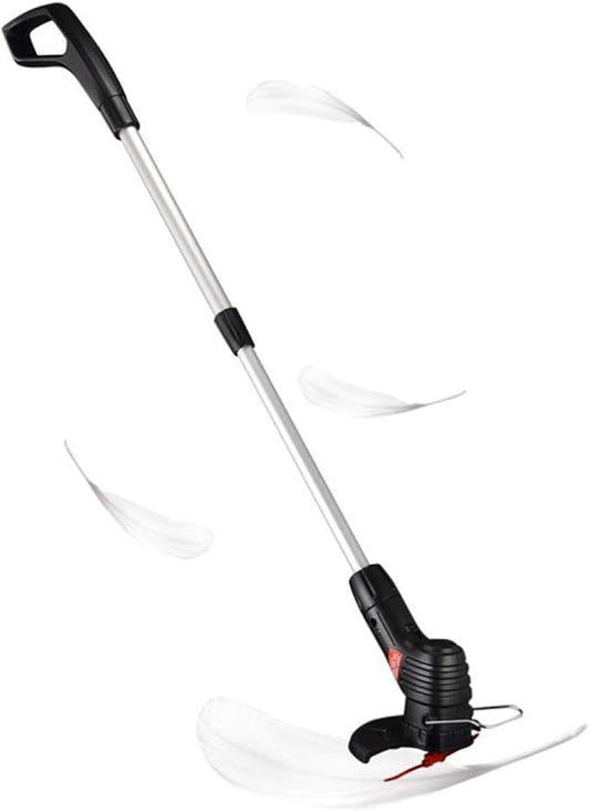 Electric Weed Wacker Cordless Stringless Garden Tool Cordless Lawn Trimmer Cordless Rechargeable Grass Trimmer String Grass Trimmer with 20 Blades for Garden Lawn Weeding (U.S. regulations)