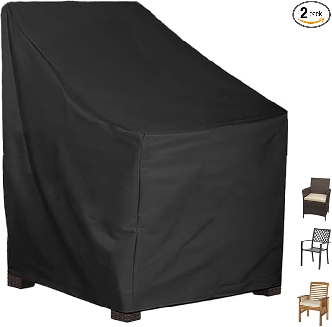 24D x 24W x 36H UV-proof Waterproof Furniture Patio Cover 250D black 24x24x36 breathable dust proof sofa table chair storage bar high chair color black sectional armless inches 2pack