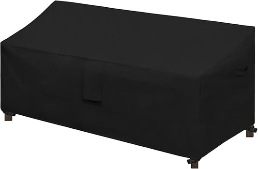 Easy-Going Waterproof Patio Sofa Cover UV Resistant 3 Seater Outdoor Sofa Cover Weatherproof Lawn Patio Furniture Cover with Tape Sealed Seam (76Wx32.5Dx33H inch, Black)