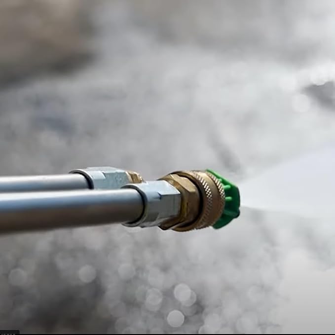 CANPUMP 40-in Dual Lance Wand w/Bent Tube, Replacement Pressure Washer Extension Wand, Double Lance, Stainless Steel, Quick-Connect, Soap Nozzle, 5000 PSI, 10.5 GPM