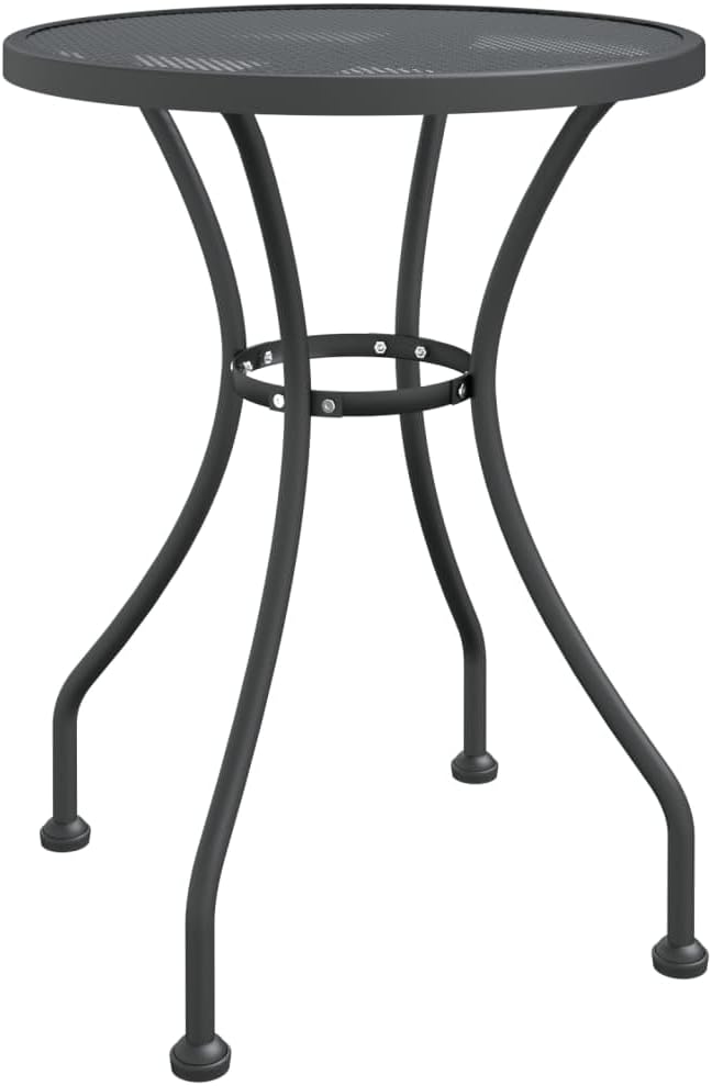3 Piece Patio Dining Set Expanded Metal Mesh | E-Coating Finish, 7-Position Adjustable Backrest, Folding Chairs for Outdoor Garden