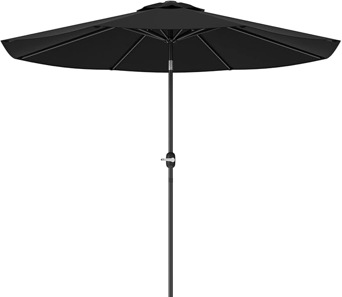 Greesum Patio Umbrella, Outdoor Table Umbrella with Push Button Tilt, Crank and 8 Sturdy Ribs