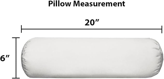 RSH Décor Neck Roll Bolster Pillows – Set of 4 | 20” x 6” | Outdoor Throw Pillows for Patio Furniture, Porch, Deck, or Poolside Chairs | Water & Fade-Resistant | Navy & White Stripe