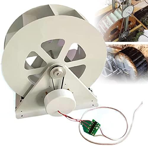 Compact 100W Micro Hydro Generator, Low Speed Water Wheel Turbine for Outdoor Camping Lighting Battery Charging. Eco Friendly Silent Belt Drive with Durable Anti Corrosion Steel Body Portable Design