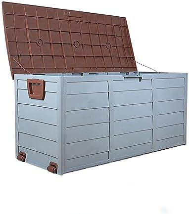 Large Outdoor Storage Deck Box, Waterproof Organizer with Lock Opening and Bottom Pulleys for Patio Furniture, 65 Gallon Capacity, Ideal for Outdoor Use