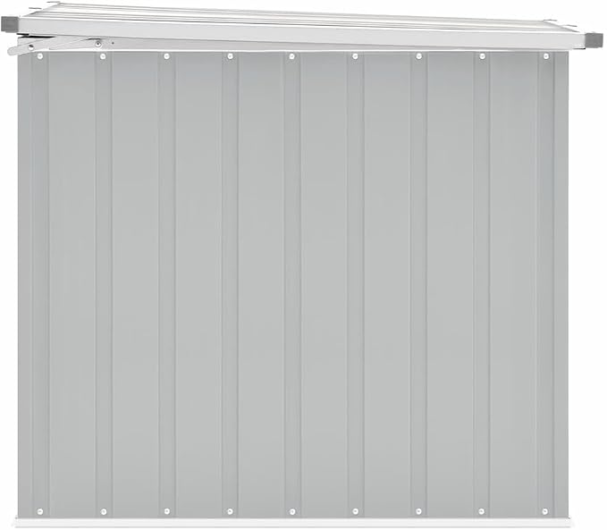Patio Storage Box Outdoor 58.7"x39"x36.6" Galvanized Steel Deck Box with Hinged Lid, Large Outdoor Furniture for Garden, Pool, Backyard Organization
