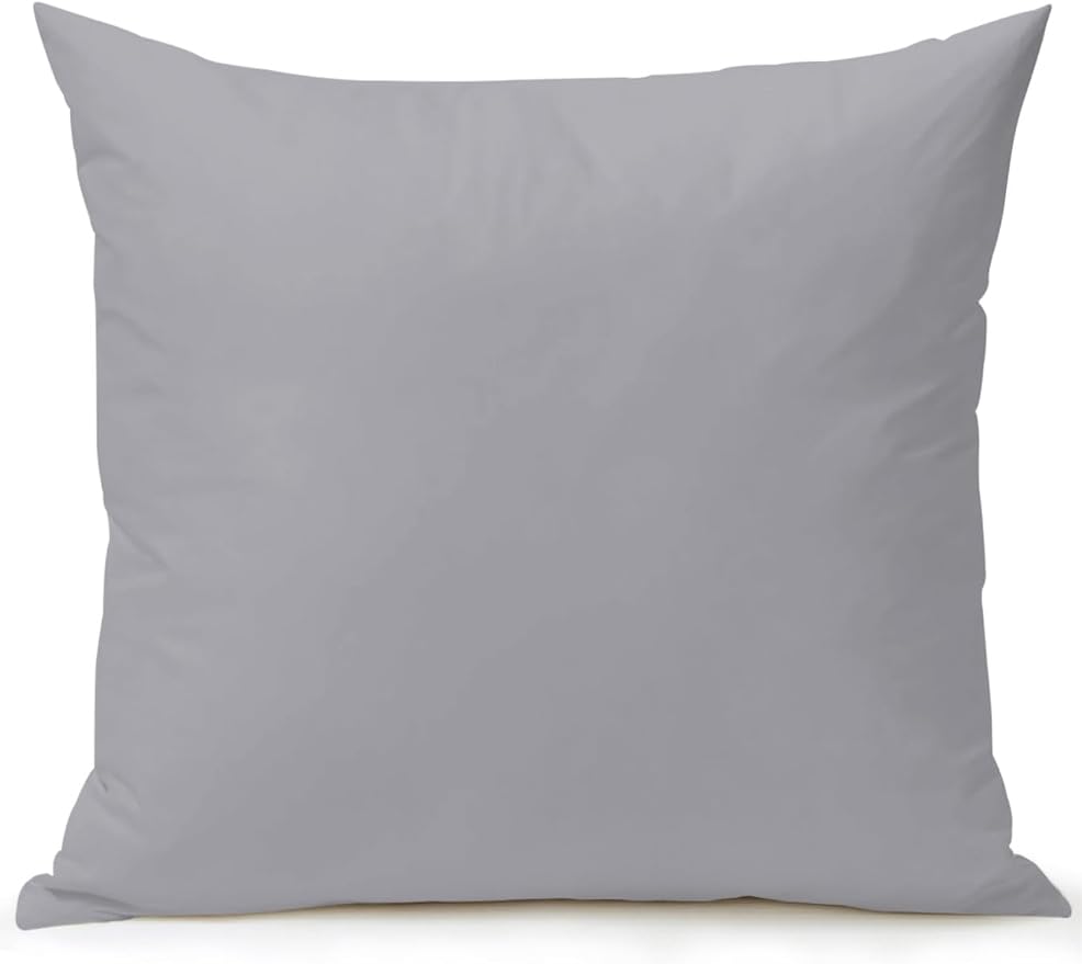 Vandarllin Waterproof Outdoor Pillow 1 Pack Solid Color Decorative Throw Pillows Cover & Insert 18x18 Inch Pillowcase Grey Square Pillows for Couch Sofa Bed Patio Furniture Indoor Outdoor