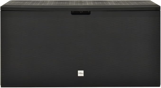 Storage Box Anthracite Polypropylene Patio Box Deck Chest for Garden Patio 44.9 x 18.5 x 23.6 in