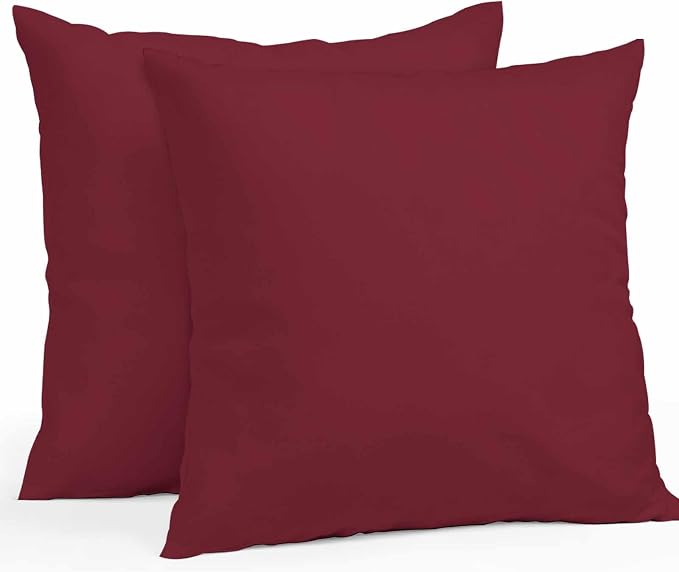 Outdoor Pillow Covers 16x16IN Pack of 2 Wine Red Dark Maroon Waterproof Throw Pillow Case Cushion Covers for Patio Garden Couch Sofa Burgundy Red Decorative Pillowcases