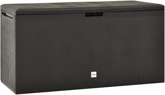 Outdoor Storage Box 44.9"x18.5"x23.6" Anthracite Lockable Deck Box for Patio Furniture Pool Toys Garden Tools, Durable Polypropylene Container with Easy Assembly for Indoor Outdoor Use