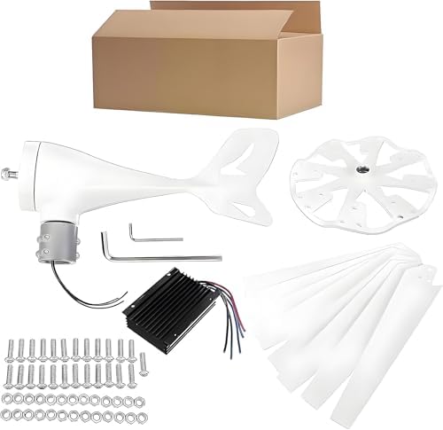 20KW Wind Turbine Generator Kit 12V 24V 48V with MPPT Controller, 8-Blade Aluminum Alloy Home Renewable Energy System for Outdoor Use