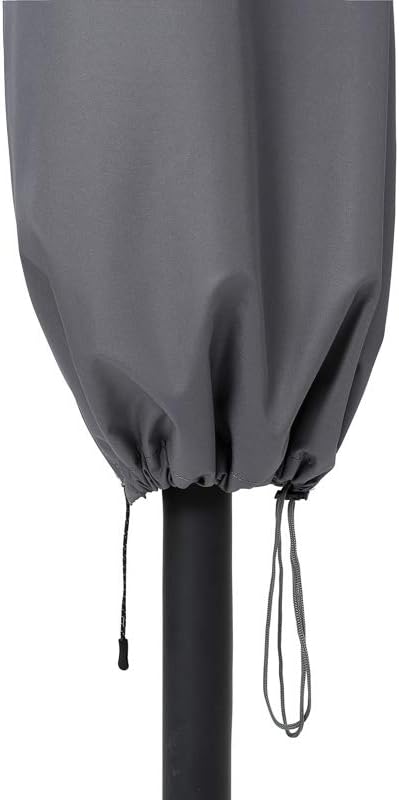 Patio Umbrella Covers for 10ft to 11ft Patio Umbrellas, Waterproof and Durable Market Parasol Ourdoor Umbrella Covers with Zipper and Rod