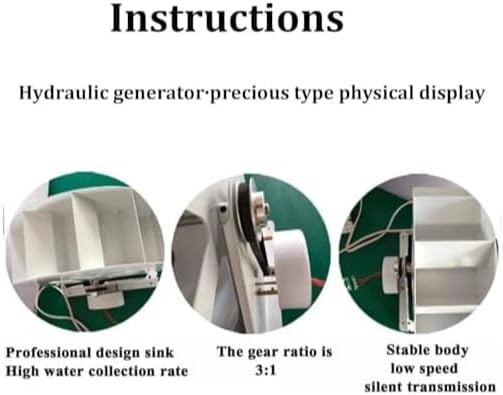 Water Wheel Generator Portable Micro Turbine For Outdoor Camping Battery Charging Silent Belt Drive Anti Rust Steel Construction