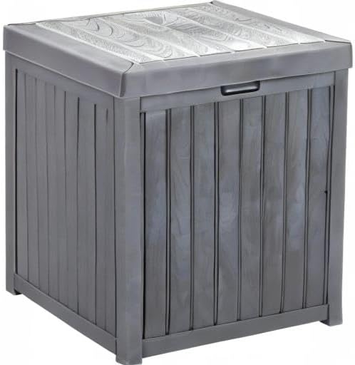 51 Gallon 195L Deck Box-Organization and Storage for Patio Furniture Outdoor Garden Tools Outdoor Storage Outdoor Storage Box for Patio Furniture, Patio Cushions, Gardening Tools, Pool Supplies Grey