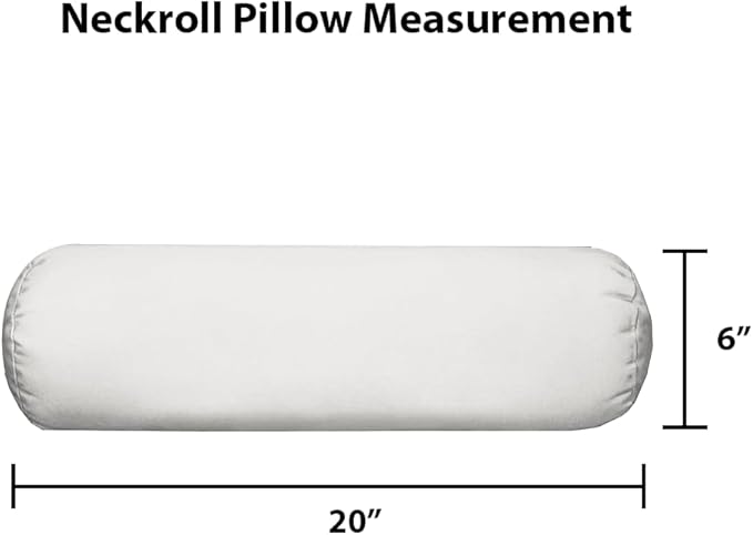 RSH DECOR: Neck Roll Bolster Pillows Set of 2 | 20” x 6" | All-Weather Spun Fabric | Water and Fade-Resistant | Outdoor Support Pillows for Patio Furniture | Heritage Red