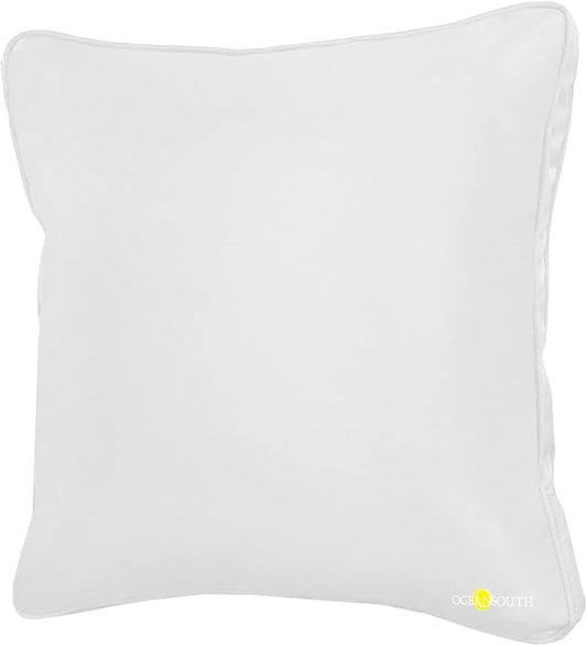 Oceansouth Boat Deck Pillow/Outdoor Waterproof Throw Pillow (White, 20 x 20) Cushion Outdoor Furniture Lumbar Back for Chair Patio seat Cover Chairs Home Decor Pillows Waterproof Bed Cases Garden