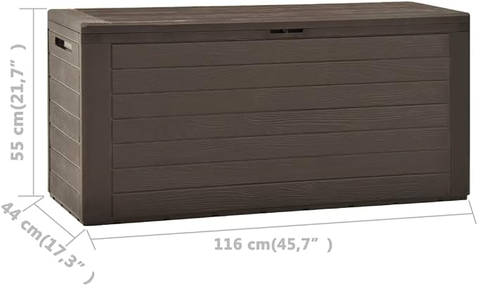 Garden storage boxes, outdoor storage boxes, storage in the yard, garage, yard Garden tool box Patio storage box Outdoor toy box Patio Storage Box Brown 45.7"x17.3"x21.7"