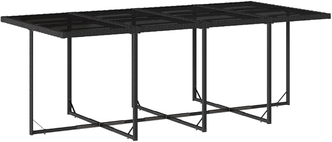 13-Piece Patio Dining Set with Cushions Black PE Rattan Outdoor Furniture Set for Garden Backyard Balcony Porch