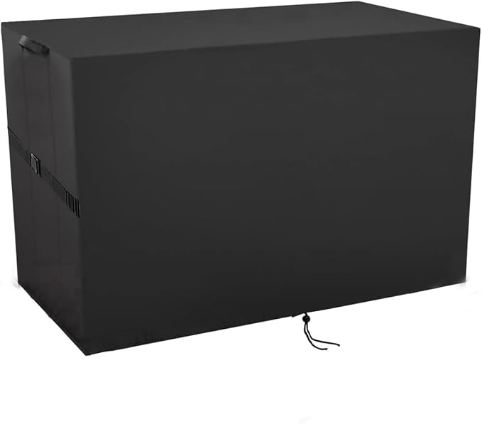 Outdoor Storage Box Cover，Waterproof Resin Storage Bin Cover Deck Box Covers-45.9"L x 47.2"W x 22.4"H